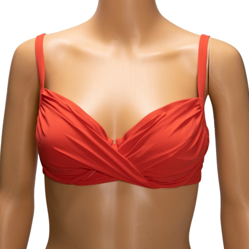 Profile By Gottex Tutti Fruti D-Cup Bikini Bra Bikini Top Paprika Sz 38D 15708